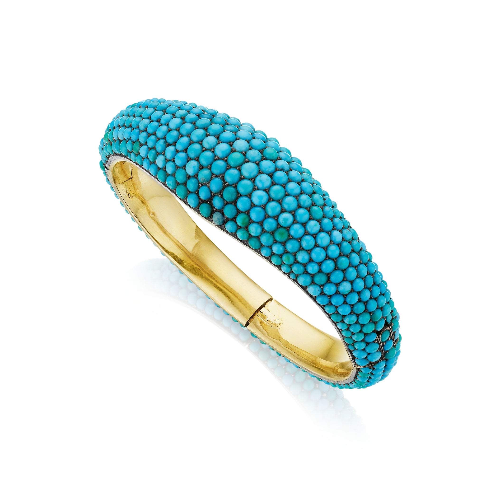 Macklowe Gallery | Antique Turquoise Bangle Bracelet – MackloweGallery
