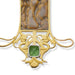 Macklowe Gallery René Lalique 18K Gold Peridot and Enamel Pendant Dancing Figures Pendant Necklace