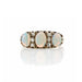 Macklowe Gallery English Opal and Rose-cut Diamond Three Stone Ring