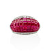 Macklowe Gallery French Invisibly-set Ruby and Diamond Bombé Ring