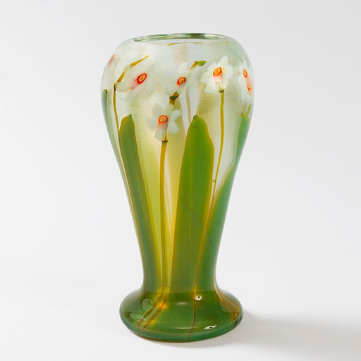 Macklowe Gallery Tiffany Studios New York Floral "Paperweight" Favrile Glass Vase