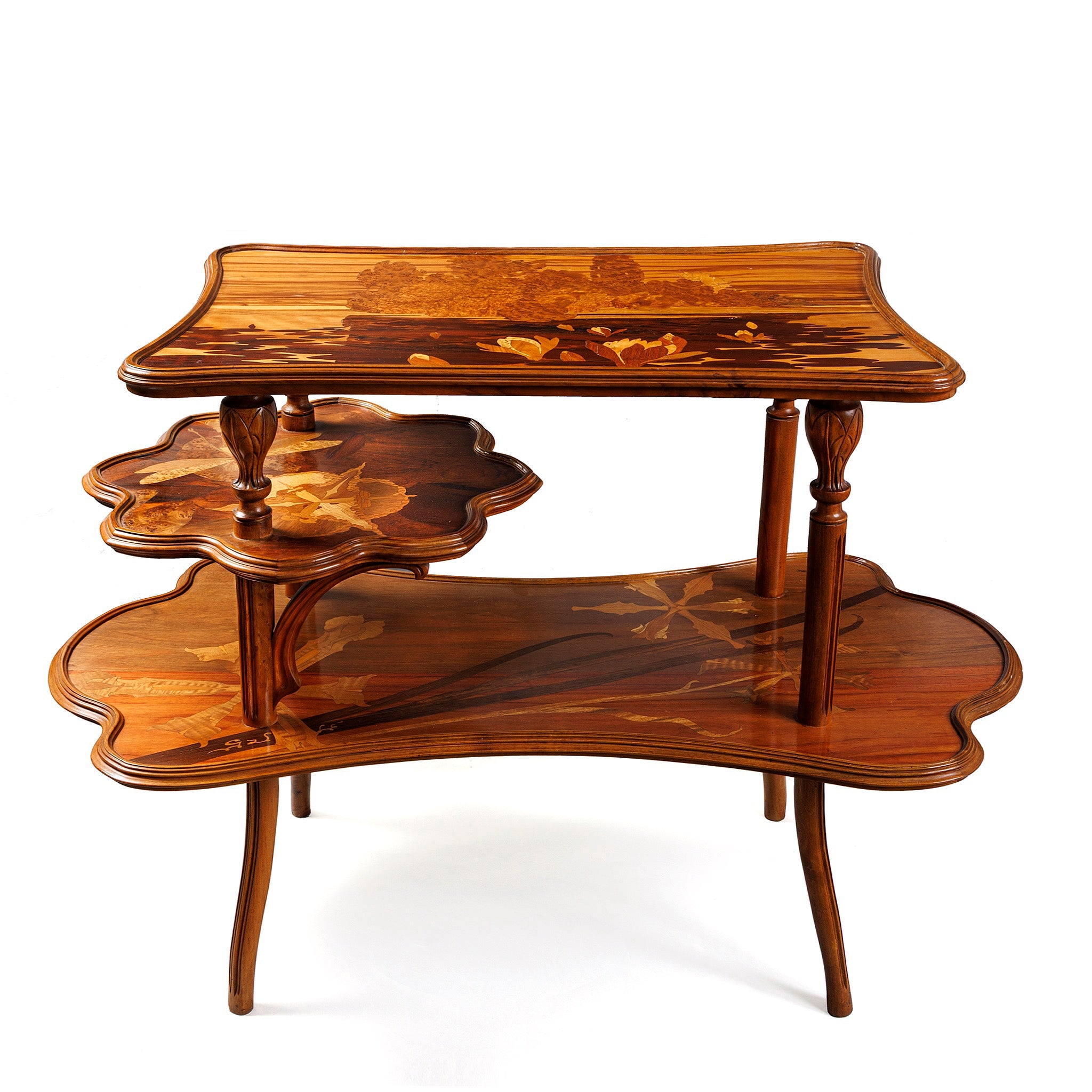 Macklowe Gallery | Émile Gallé “Fleur de l'Eau” Three-tiered Table