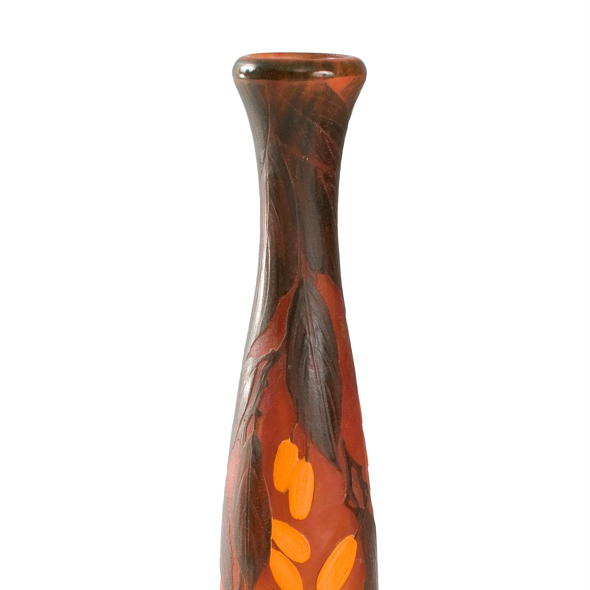 Macklowe Gallery | Daum Nancy Wheel-Carved Cameo Glass Vase