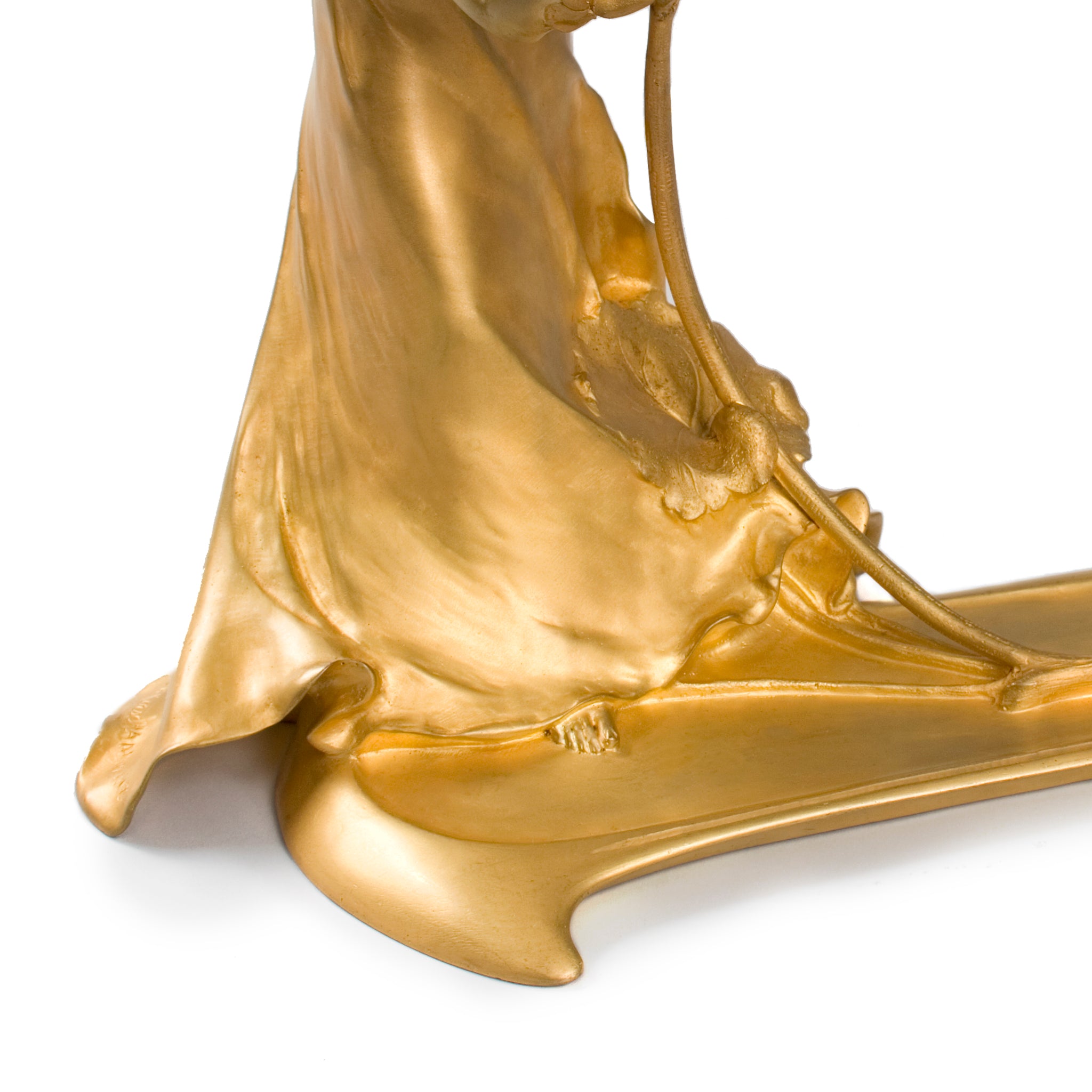 Macklowe Gallery | Charles Korschann Lighted Gilt Bronze Figural