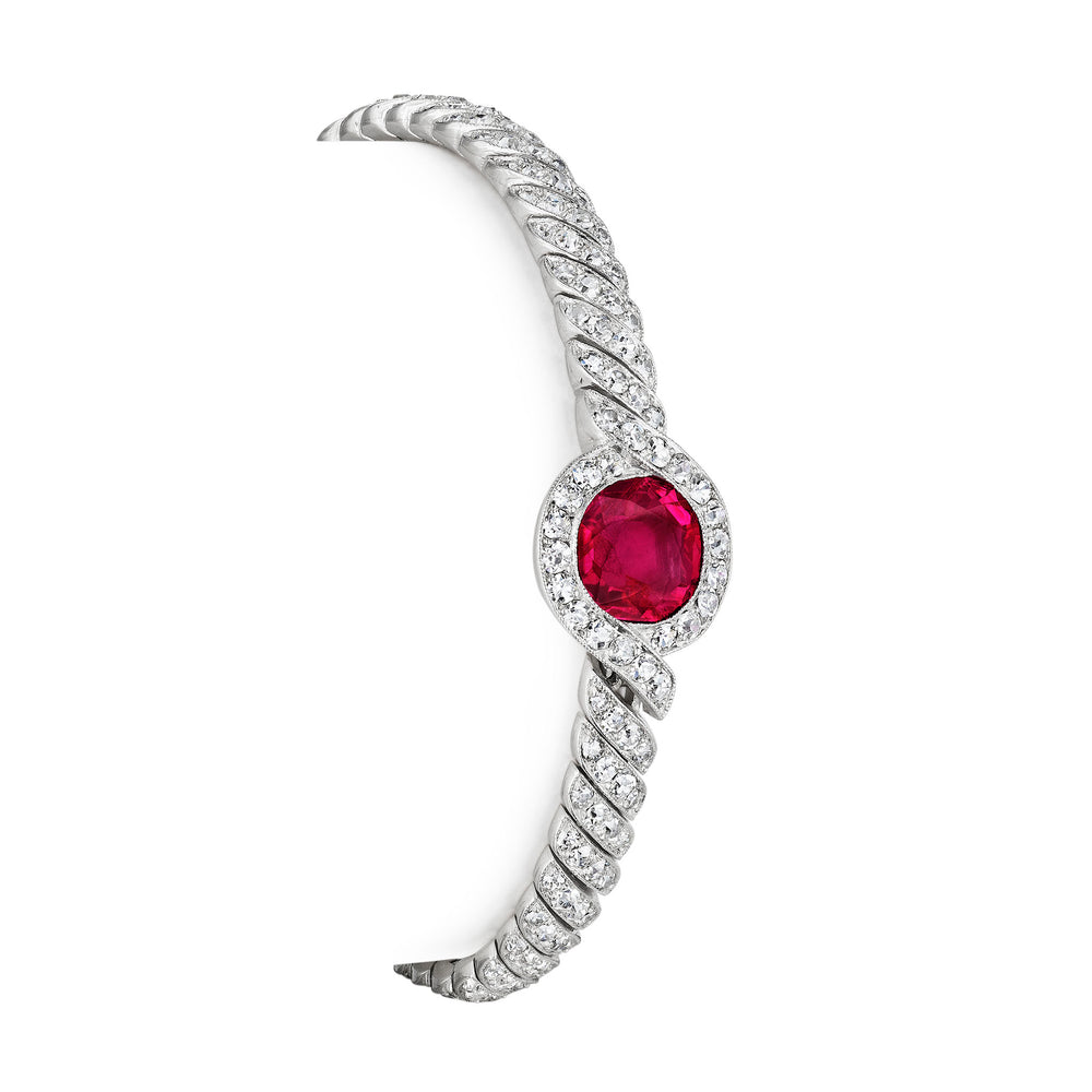 Macklowe Gallery Edwardian Burma Ruby Bracelet