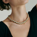 Macklowe Gallery Gold and Diamond Basket Weave Collar Necklace