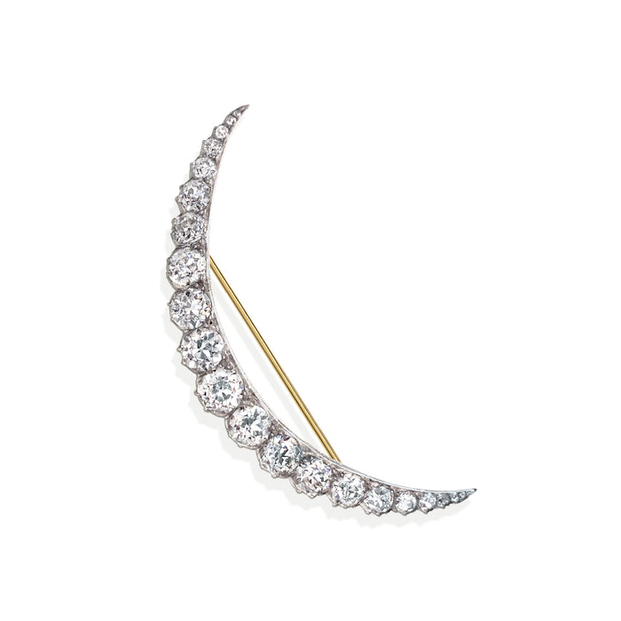 Antique diamond crescent brooch Clearance