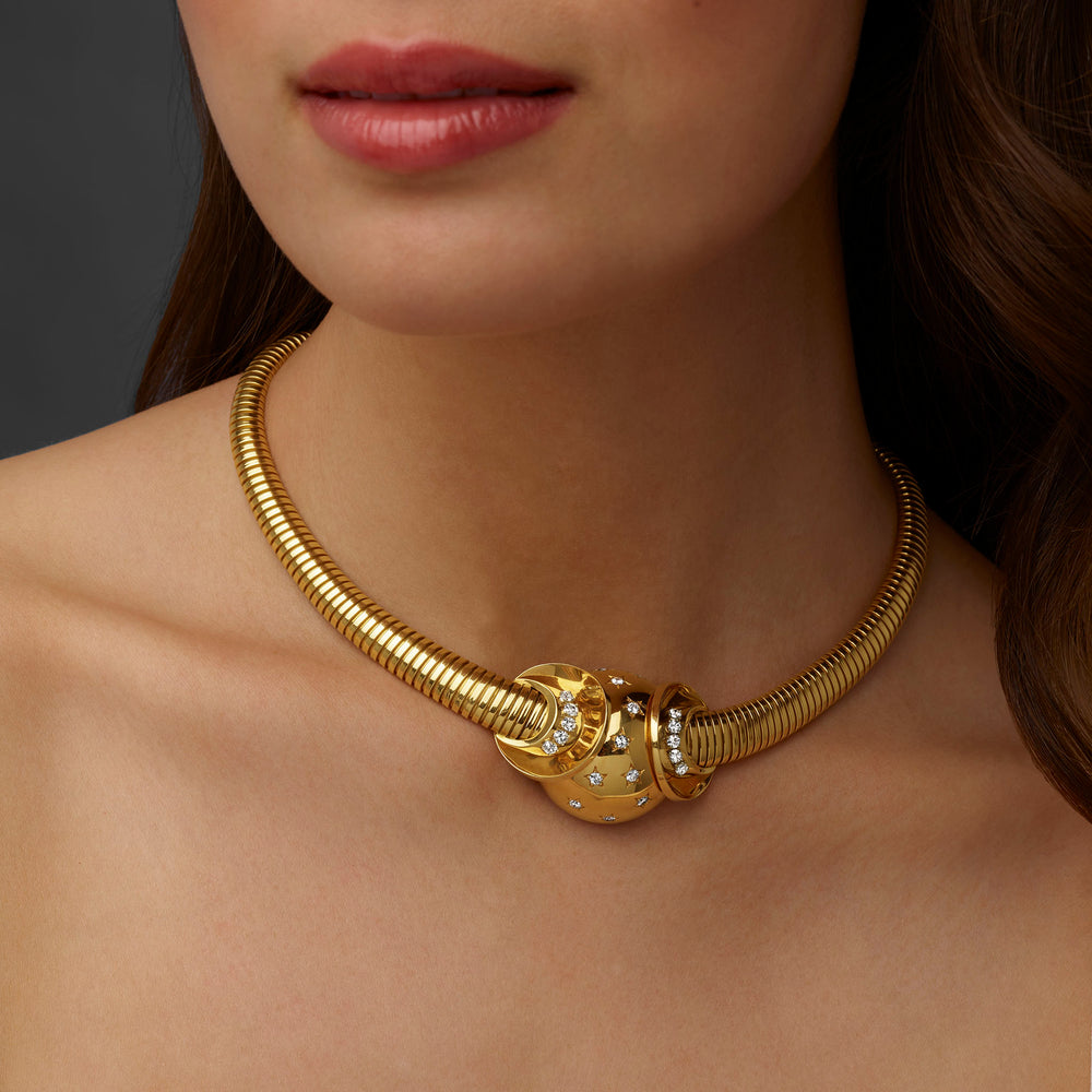 Macklowe Gallery French Retro Tubogas Necklace