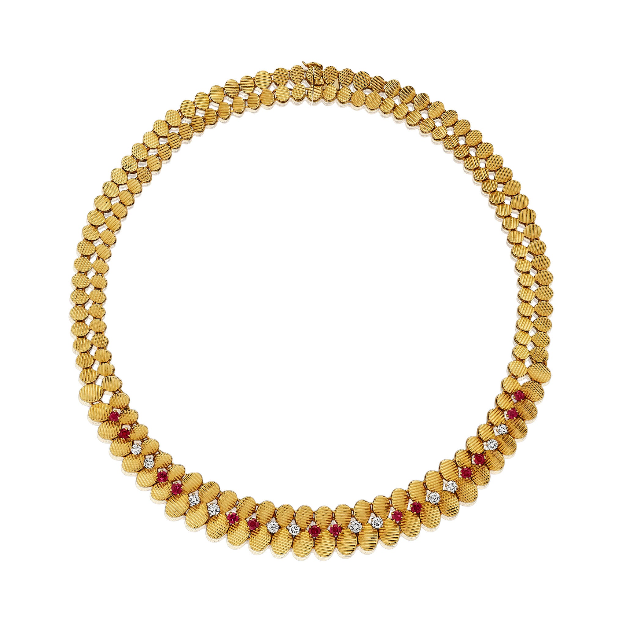 Macklowe Gallery | Péry et Fils Mid-Century Ruby and Diamond Suite