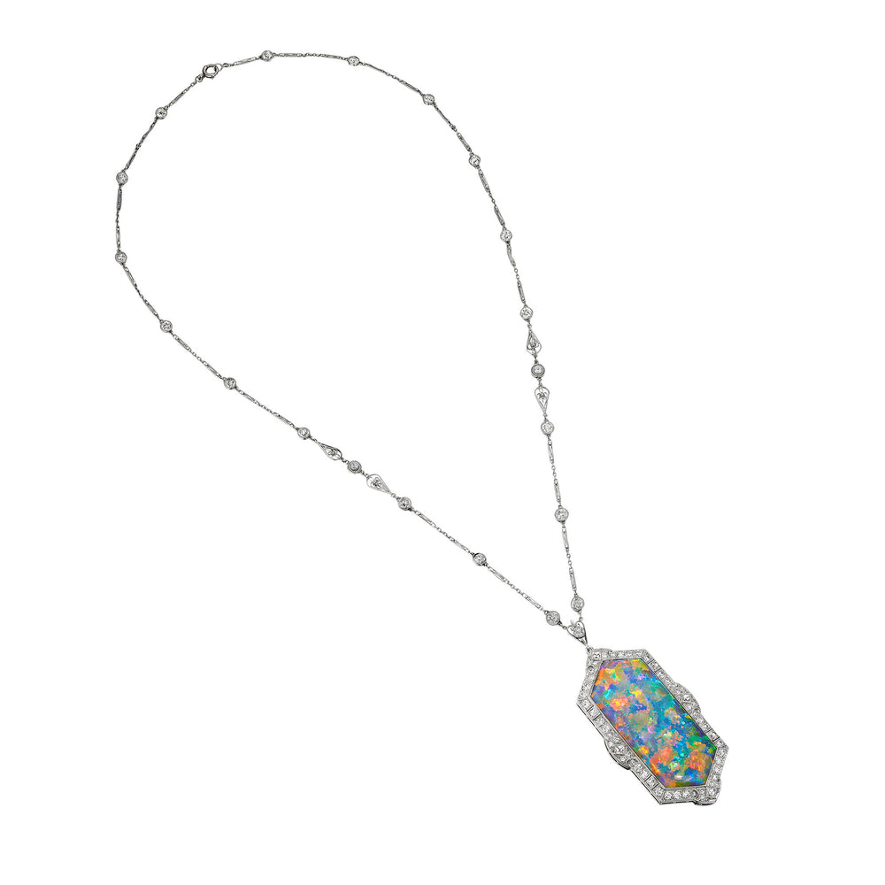 
                      
                        Macklowe Gallery J.E Caldwell & Co. Art Deco Black Opal Necklace
                      
                    