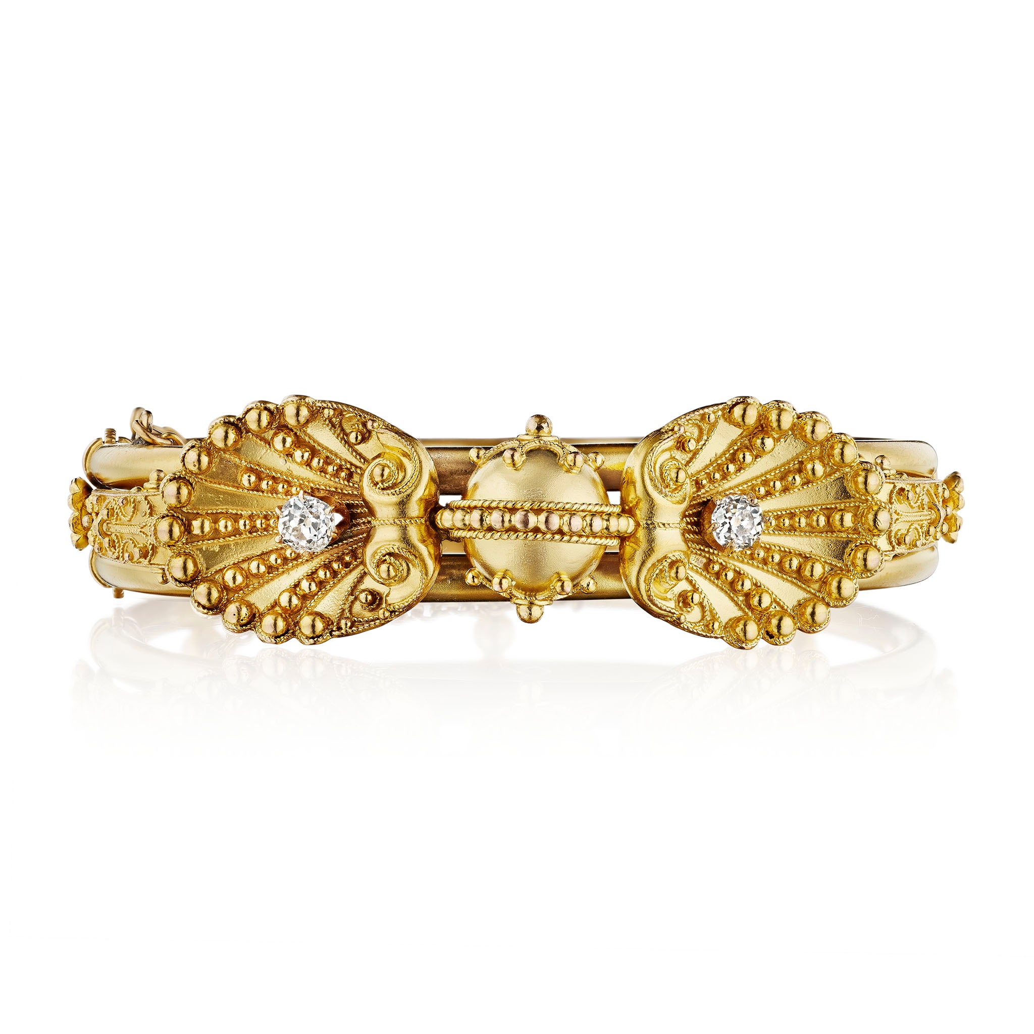 Macklowe Gallery | Antique 18K Gold Bangle Bracelet – MackloweGallery