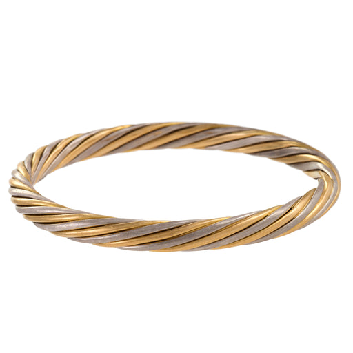 Macklowe Gallery Van Cleef & Arpels Rope Twist Bi-color Gold Bangle