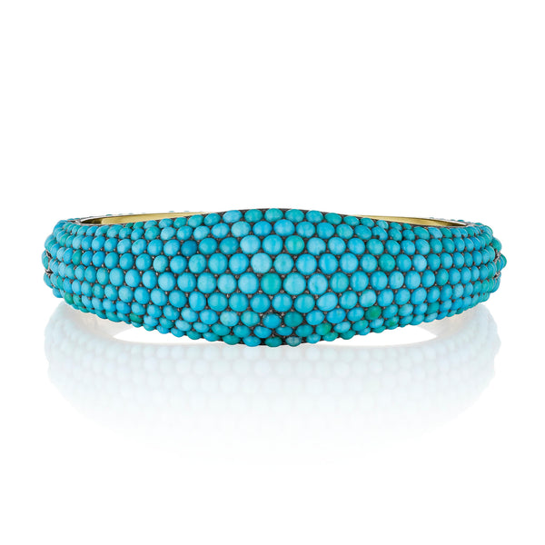 Macklowe Gallery | Antique Turquoise Bangle Bracelet – MackloweGallery