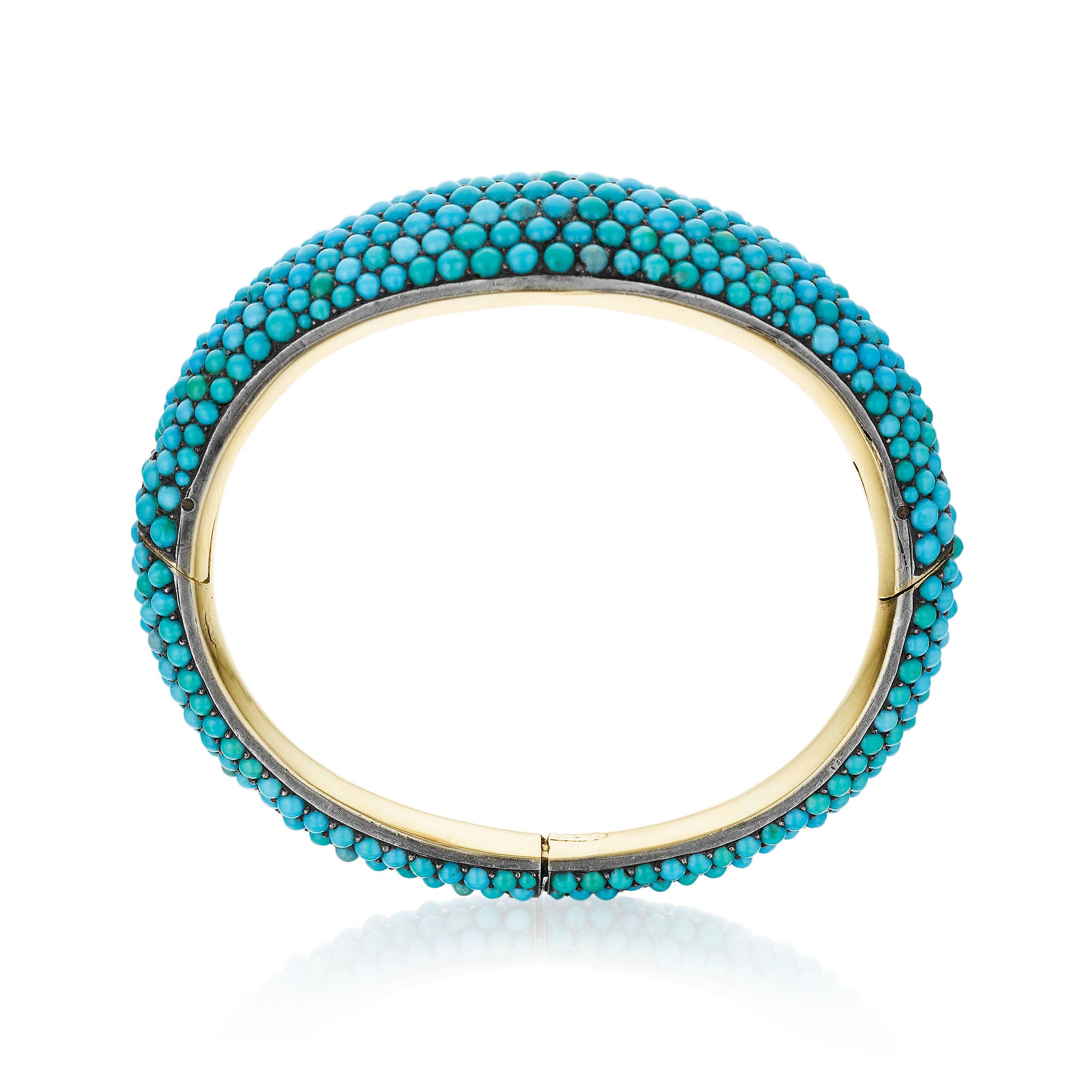 Macklowe Gallery | Antique Turquoise Bangle Bracelet – MackloweGallery