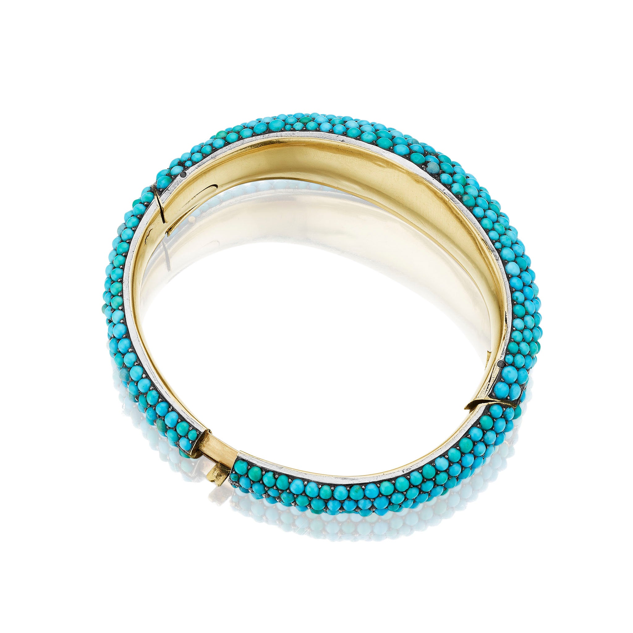 Macklowe Gallery | Antique Turquoise Bangle Bracelet – MackloweGallery