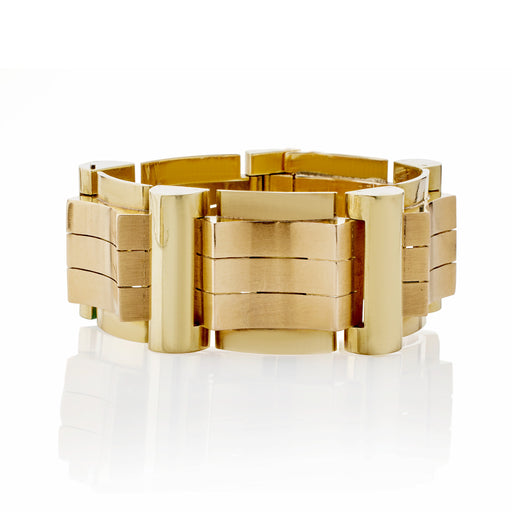 Macklowe Gallery Retro 18K Rose and Yellow Gold Bracelet