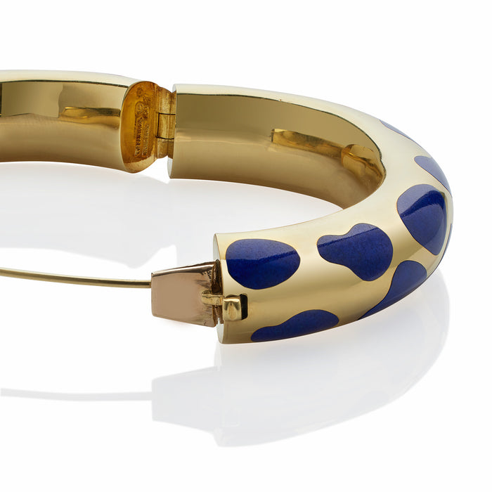 Macklowe Gallery Tiffany & Co. 18K Gold and Lapis Lazuli "Allure" Bangle Bracelet by Angela Cummings