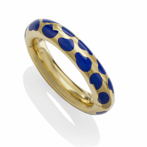 Macklowe Gallery Tiffany & Co. 18K Gold and Lapis Lazuli "Allure" Bangle Bracelet by Angela Cummings