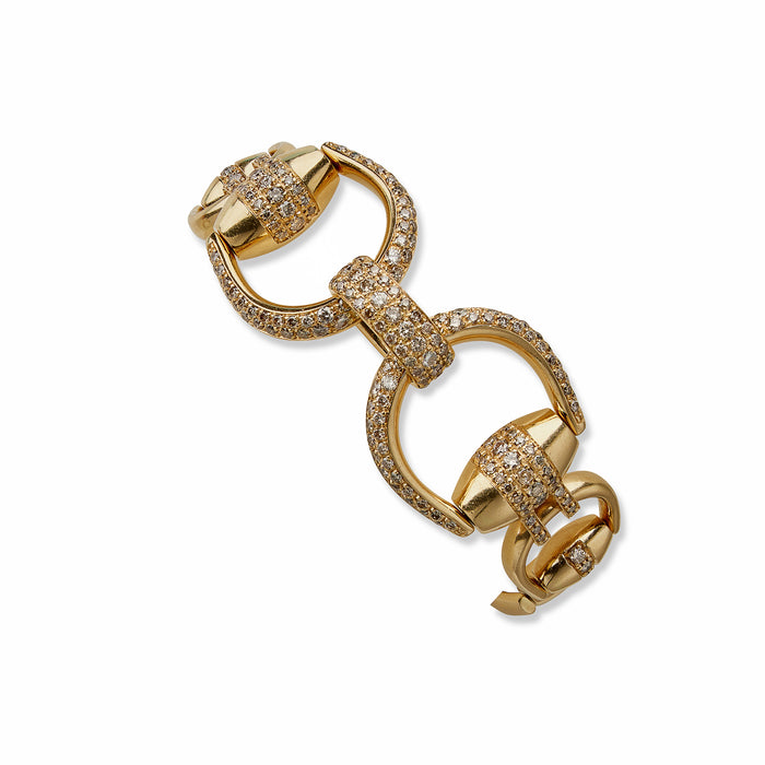 Macklowe Gallery Gucci Colored Diamond Horsebit Bracelet