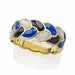 Macklowe Gallery Tiffany & Co. Lapis, Black Jade and Mother-of-Pearl "Rope" Bangle Bracelet