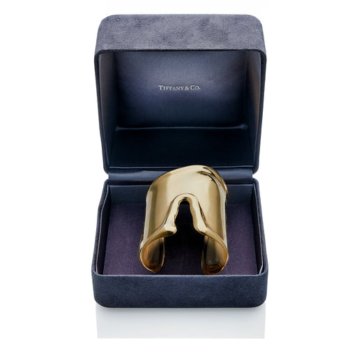 Macklowe Gallery Elsa Peretti Tiffany & Co. 18K Gold Large "Bone" Cuff Bracelet