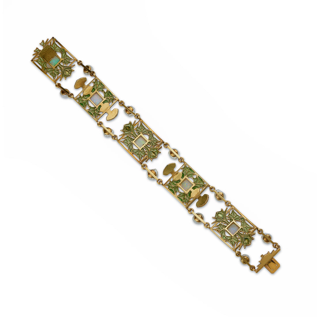 Bracelet Art Nouveau En Argent - Bijou Ancien Occasion