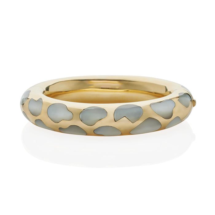 Macklowe Gallery Angela Cummings Tiffany & Co. Mother-of-Pearl and 18K Gold Bangle Bracelet