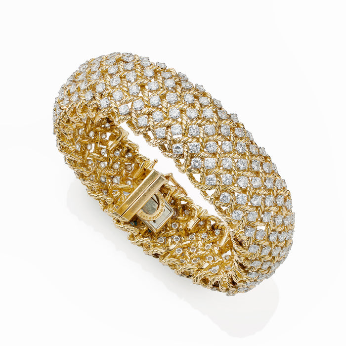 Buy Yellow Gold Diamond Bracelet / Certified Diamond Bangle Bracelet / Pave  Diamond Floral Bracelet / 18k Gold Diamond Bangle Jewelry for Women Online  in India - Etsy