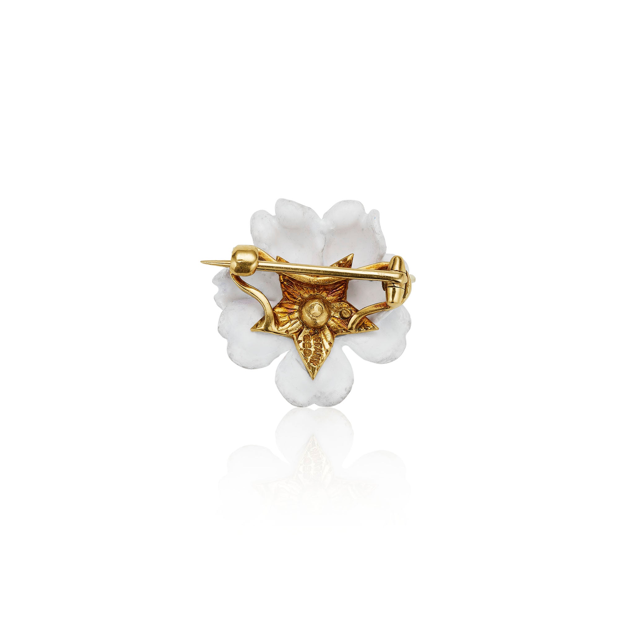 Macklowe Gallery | Antique Tiffany & Co. Enamel Flower Brooch