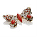 Macklowe Gallery Trianon Coral and Carved Shell Butterfly Clip Brooch