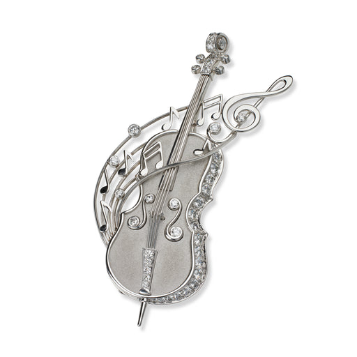 Macklowe Gallery Boucheron Paris Diamond Cello Brooch