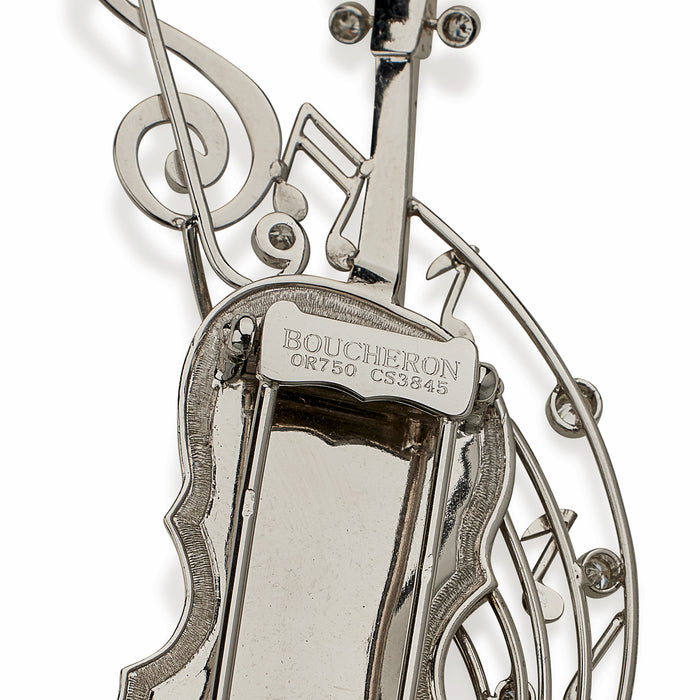 Macklowe Gallery Boucheron Paris Diamond Cello Brooch