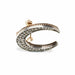 Macklowe Gallery Old Mine-cut Diamond Crescent Brooch