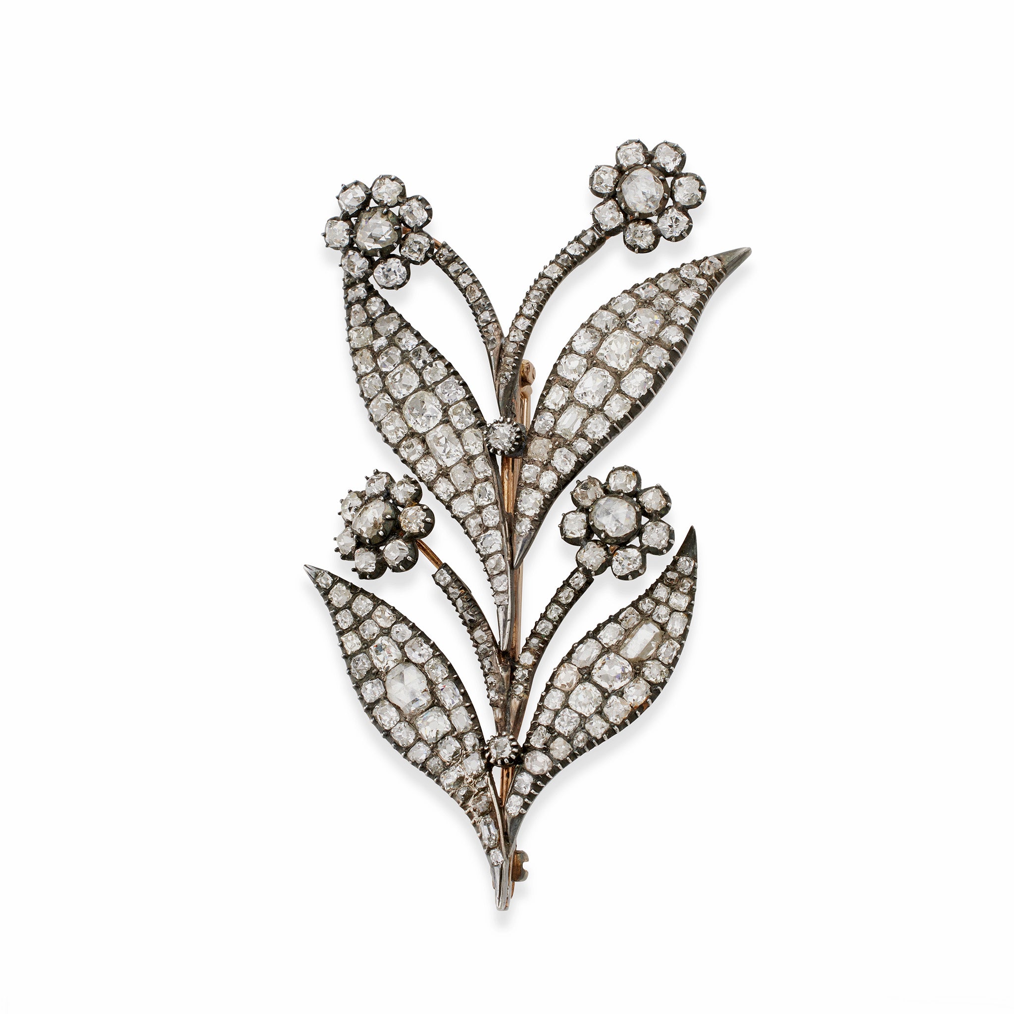 Macklowe Gallery | Antique Diamond Flower Brooch – MackloweGallery