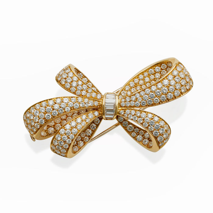 Macklowe Gallery Tiffany & Co. Diamond Bow Brooch