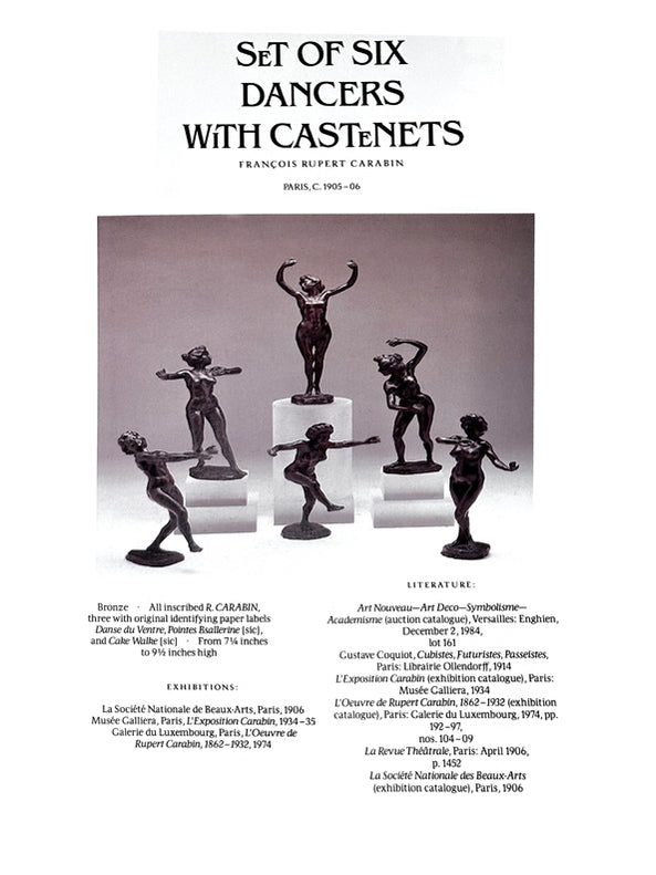 Macklowe Gallery Rupert Carabin Set of Six Dancers