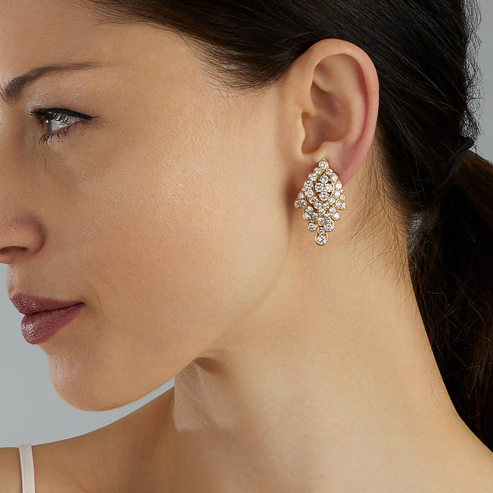 Diamond Alhambra Stud Earrings - White Gold – Andrea Montgomery Designs