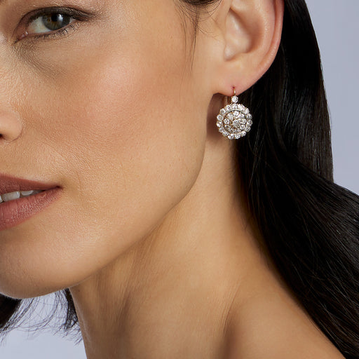 Macklowe Gallery Edwardian Diamond Pendant Earrings