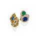 Macklowe Gallery Bulgari Emerald and Sapphire Clip Earrings