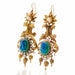 Macklowe Gallery 1840s Azurmalachite Cameo Pendant Earrings