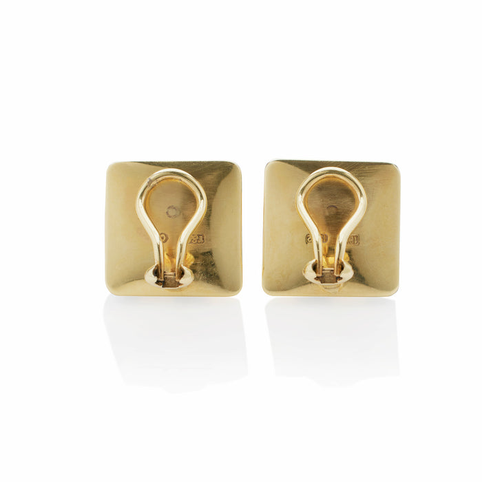 Macklowe Gallery Tiffany & Co. Opal and Black Jade Clip Earrings by Angela Cummings