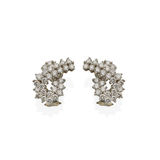 Macklowe Gallery Tiffany & Co. "Diamonds of Tiffany" Platinum and Diamond "Loop" Earrings