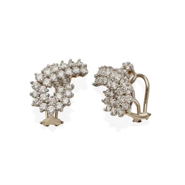 Macklowe Gallery Tiffany & Co. "Diamonds of Tiffany" Platinum and Diamond "Loop" Earrings