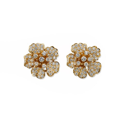 Macklowe Gallery Tiffany & Co. Diamond Flower Blossom Clip Earrings