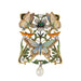 Macklowe Gallery Henri Dubret Basse-Taille Enamel and Gem-Set Plaque-de-Cou Necklace