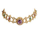 Macklowe Gallery Amethyst and Basse-Taille Enamel Gold Plaque Necklace