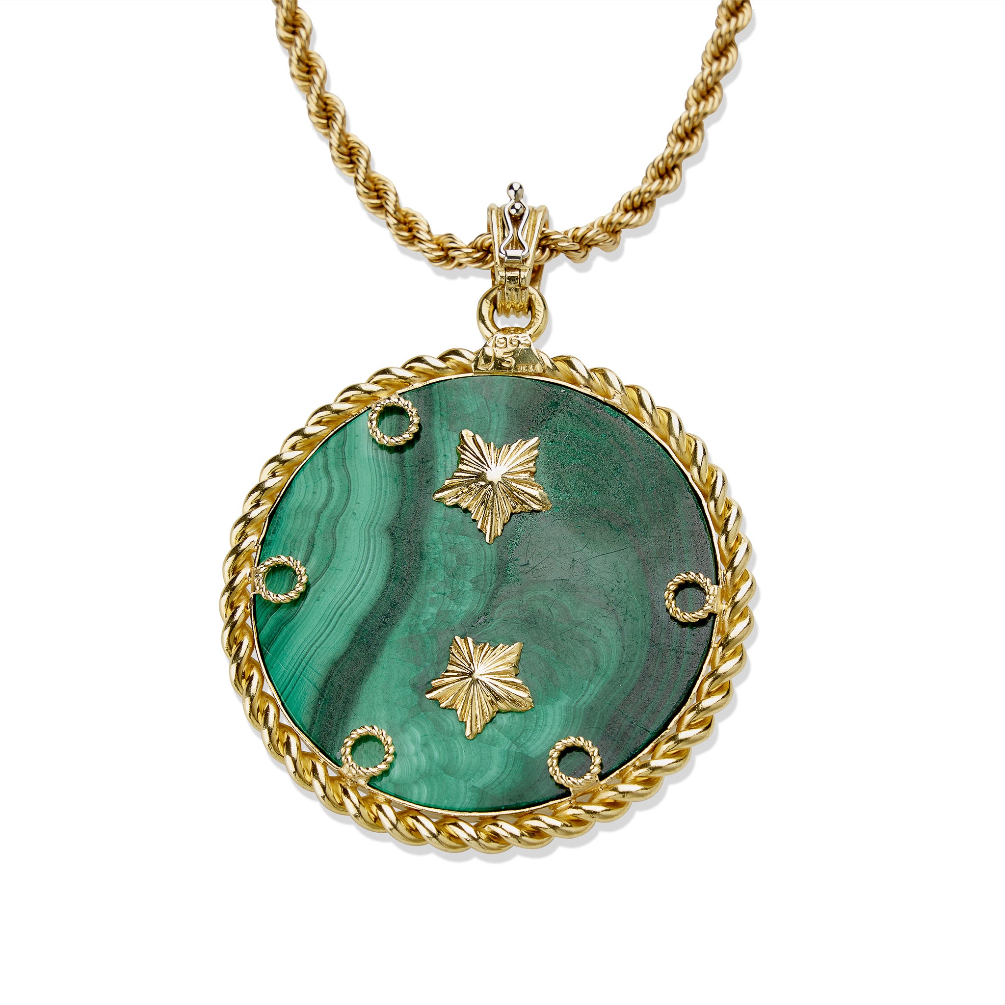 Macklowe Gallery | Van Cleef & Arpels Malachite and Diamond Virgo