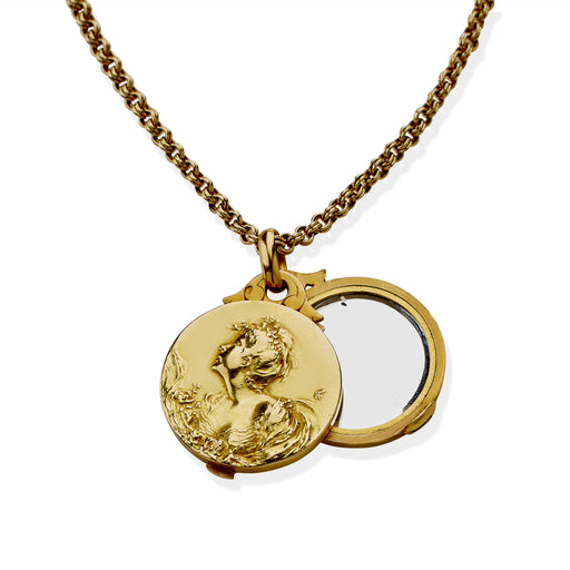 Macklowe Gallery Prosper d'Épinay de Briort Medallion Locket and Chain