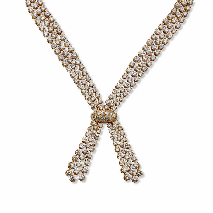 Macklowe Gallery Cartier Paris Diamond Tassel Necklace