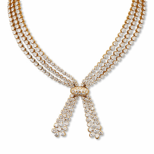 Macklowe Gallery Cartier Paris Diamond Tassel Necklace